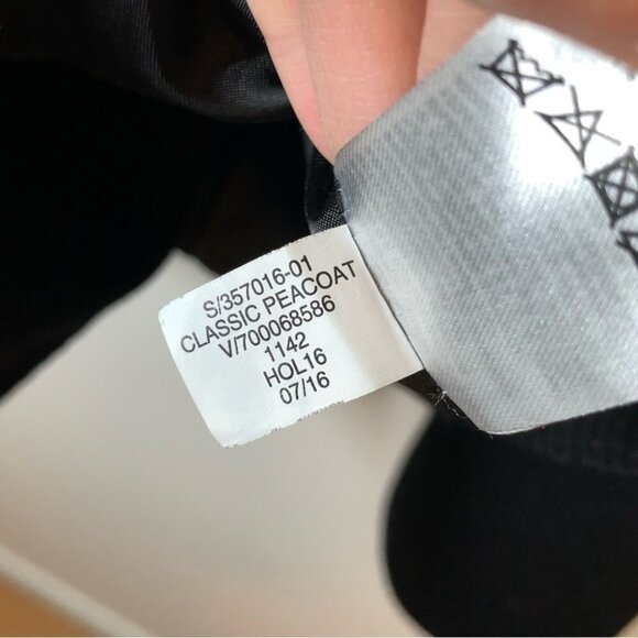 Gap Black Wool Classic Pea Coat Size Medium Tall - Picture 5 of 7